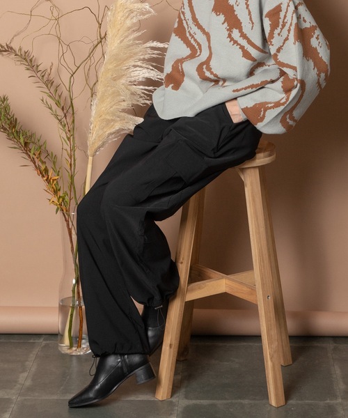 Bou Jeloud（ブージュルード）の「ストレッチカーゴパンツ（カーゴパンツ・レディース・ブラック/カーキ/ベージュ・38）」の13枚目の写真