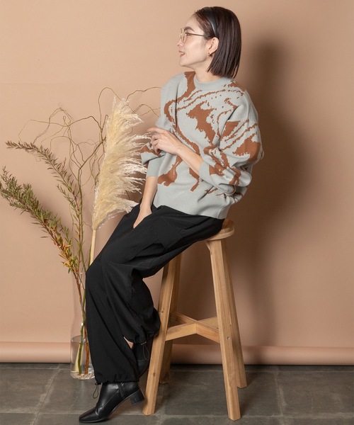 Bou Jeloud（ブージュルード）の「ストレッチカーゴパンツ（カーゴパンツ・レディース・ブラック/カーキ/ベージュ・38）」の14枚目の写真