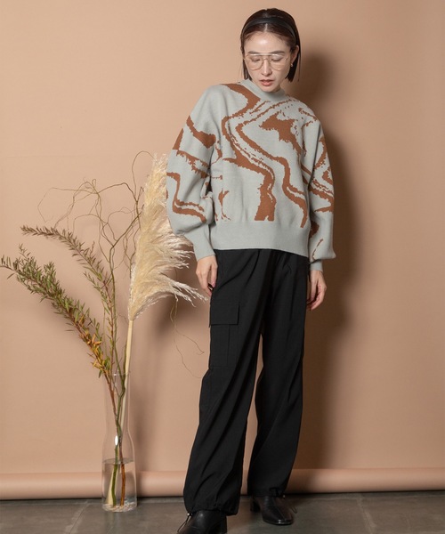 Bou Jeloud（ブージュルード）の「ストレッチカーゴパンツ（カーゴパンツ・レディース・ブラック/カーキ/ベージュ・38）」の15枚目の写真