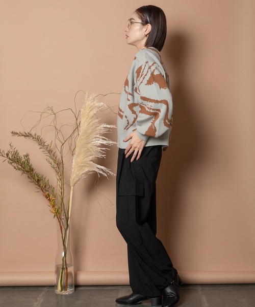 Bou Jeloud（ブージュルード）の「ストレッチカーゴパンツ（カーゴパンツ・レディース・ブラック/カーキ/ベージュ・38）」の16枚目の写真