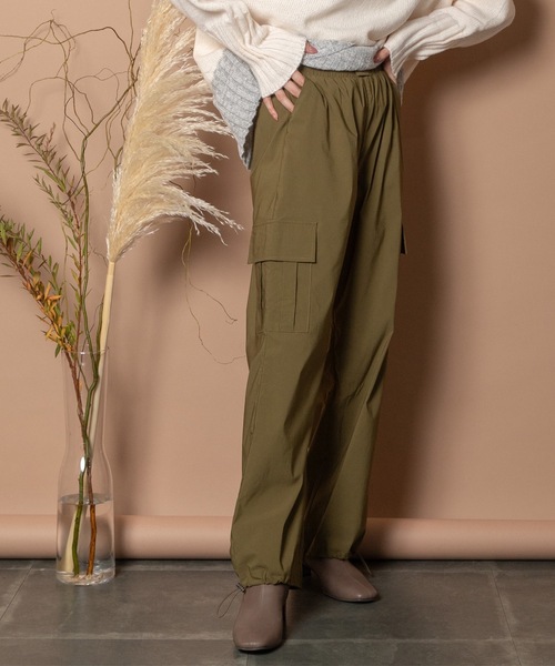 Bou Jeloud（ブージュルード）の「ストレッチカーゴパンツ（カーゴパンツ・レディース・ブラック/カーキ/ベージュ・38）」の18枚目の写真