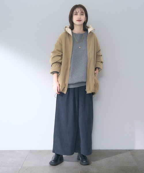 セール】機能イージータックワイドコールパンツ[プチ・プラスサイズ