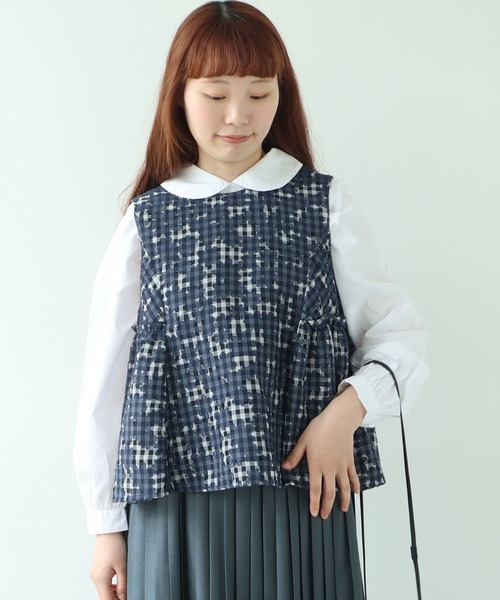 bulle de savon（ビュルデサボン）の「gingham×hana opal ベスト