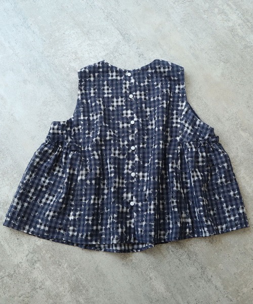 bulle de savon（ビュルデサボン）の「gingham×hana opal ベスト