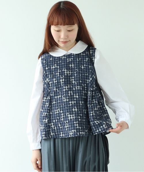 bulle de savon（ビュルデサボン）の「gingham×hana opal ベスト