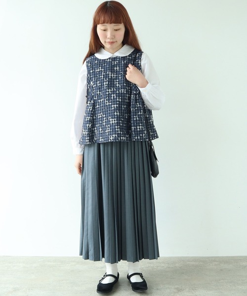 bulle de savon（ビュルデサボン）の「gingham×hana opal ベスト