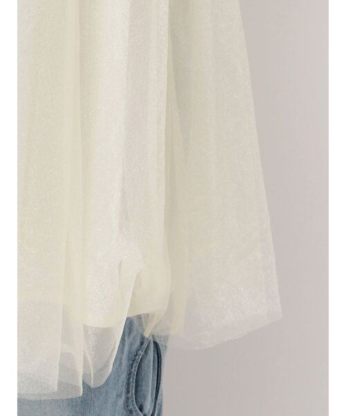 CALNAMUR（カルナムール）の「2WAY LAYERED TAPE RIBBON TULLE TUNIC/2WAYレイヤードテープリボンチュールチュニック（シャツ/ブラウス・レディース・イエロー/オフホワイト/グレー・FREE）」の9枚目の写真