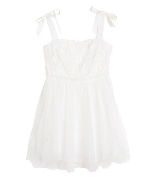 CALNAMUR（カルナムール）の「2WAY LAYERED TAPE RIBBON TULLE TUNIC/2WAYレイヤードテープリボンチュールチュニック（シャツ/ブラウス・レディース・イエロー/オフホワイト/グレー・FREE）」の2枚目の写真