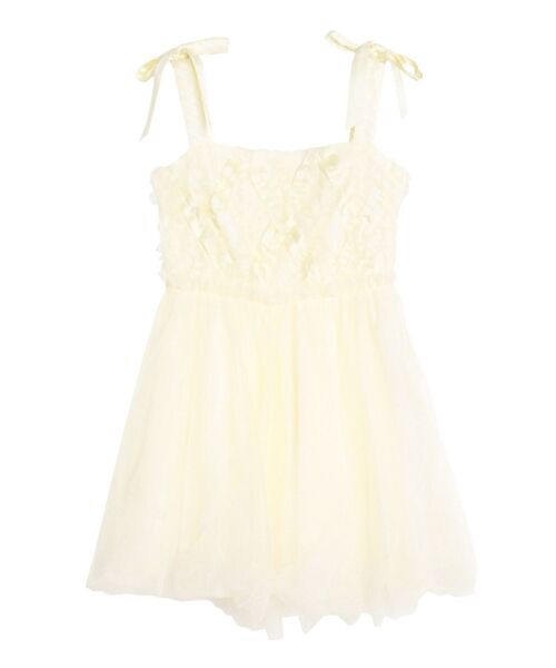 CALNAMUR（カルナムール）の「2WAY LAYERED TAPE RIBBON TULLE TUNIC/2WAYレイヤードテープリボンチュールチュニック（シャツ/ブラウス・レディース・イエロー/オフホワイト/グレー・FREE）」の3枚目の写真