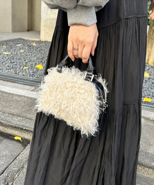 セール】loti ファーボストンミニBAG（ボストンバッグ）｜mystic