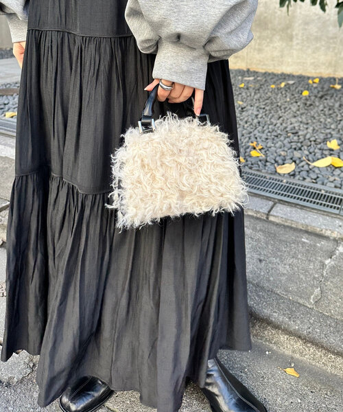 mystic(ミスティック)の「loti ファーボストンミニBAG(ボストンバッグ・レディース・ブラウン/ブラック・ONE SIZE)」の14枚目の写真