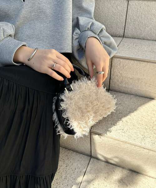 mystic(ミスティック)の「loti ファーボストンミニBAG(ボストンバッグ・レディース・ブラウン/ブラック・ONE SIZE)」の15枚目の写真