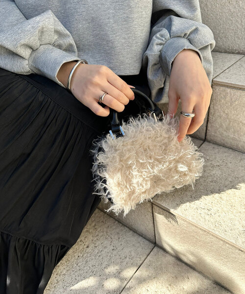 mystic(ミスティック)の「loti ファーボストンミニBAG(ボストンバッグ・レディース・ブラウン/ブラック・ONE SIZE)」の16枚目の写真