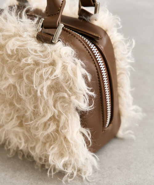 mystic(ミスティック)の「loti ファーボストンミニBAG(ボストンバッグ・レディース・ブラウン/ブラック・ONE SIZE)」の7枚目の写真