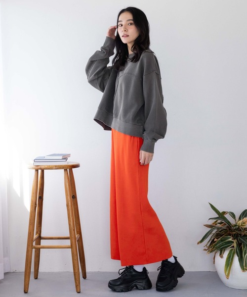 LOWRYS FARM(ローリーズファーム)の「ピグメントリメイクウラケプルオーバー 293629(スウェット・レディース・ブラック/ピンク/アイボリー・FREE)」の10枚目の写真