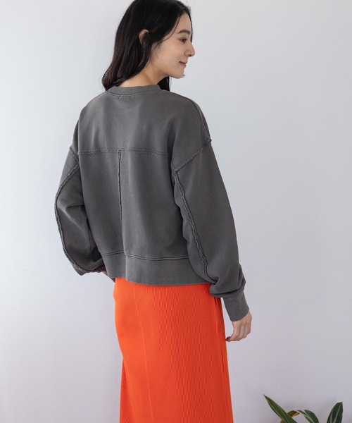 LOWRYS FARM(ローリーズファーム)の「ピグメントリメイクウラケプルオーバー 293629(スウェット・レディース・ブラック/ピンク/アイボリー・FREE)」の13枚目の写真