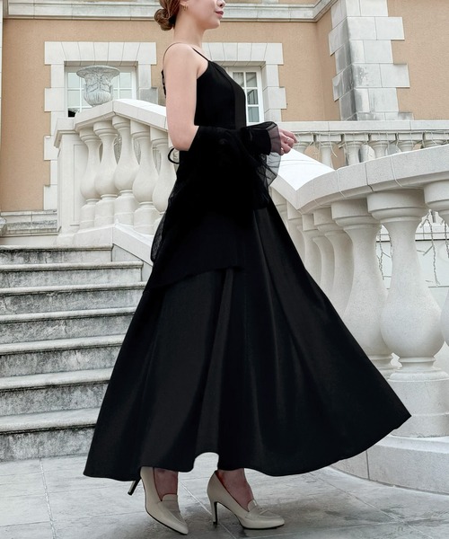 セール】バックレースアップフレアキャミワンピース[高身長サイズMT/低