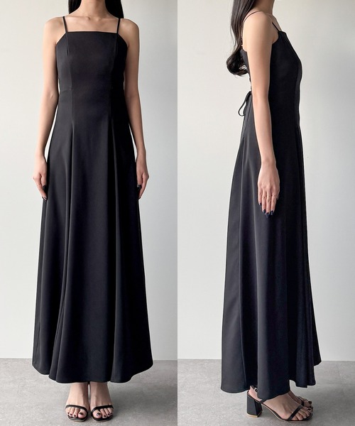 セール】バックレースアップフレアキャミワンピース[高身長サイズMT/低