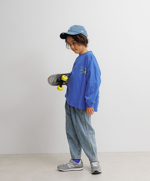 BAYFLOW（ベイフロー）の「[綿100%]アソートプリントBIGロンT(KIDS)（Tシャツ/カットソー・キッズ・オレンジ/アイボリー/ブルー・110cm/120cm/130cm/140cm/150cm）」の19枚目の写真