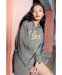 KEBOZ | ICON LOGO CROPPED FULL ZIP HOODIE(パーカー)