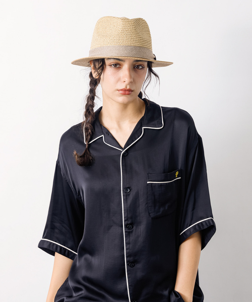 Ruben（ルーベン）の「【RUBEN/ルーベン】 TWOTONE FLAT HAT/ツートンフラットハット/フェドラハット/ユニセックス（ハット・メンズ・ブラック/ベージュ/グレー・フリー）」の14枚目の写真