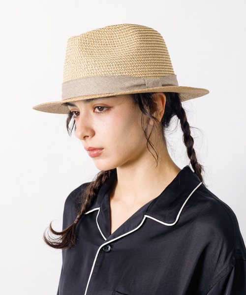 Ruben（ルーベン）の「【RUBEN/ルーベン】 TWOTONE FLAT HAT/ツートンフラットハット/フェドラハット/ユニセックス（ハット・メンズ・ブラック/ベージュ/グレー・フリー）」の15枚目の写真