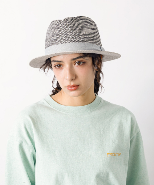 Ruben（ルーベン）の「【RUBEN/ルーベン】 TWOTONE FLAT HAT/ツートンフラットハット/フェドラハット/ユニセックス（ハット・メンズ・ブラック/ベージュ/グレー・フリー）」の21枚目の写真