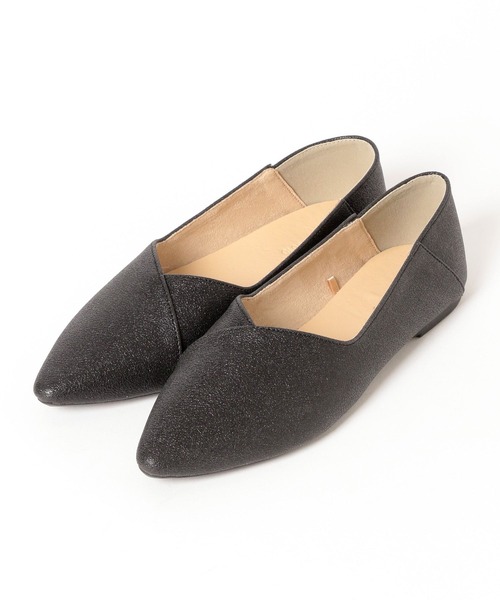 GLOBAL WORK（グローバルワーク）の「らくっションポインテッドバブーシュ/282406（パンプス・レディース・アイボリー/シルバー/ブラック/ブラック系その他/ブラック系その他2/ベージュ/ゼブラ/ホワイト系その他3・MEDIUM/LARGE/SMALL）」の5枚目の写真