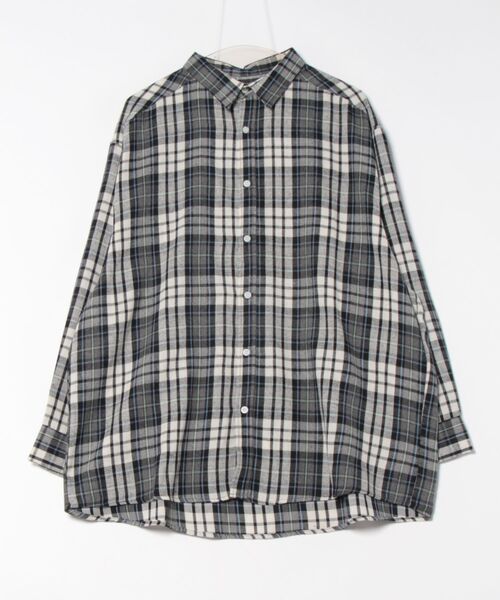 a.p.o.v.（エーピーオービー）の「a.p.o.v. 合成皮革エルボーパッチチェックネルシャツ（シャツ/ブラウス・メンズ・ブラック/ミント/ピンク・ONESIZE）」の13枚目の写真