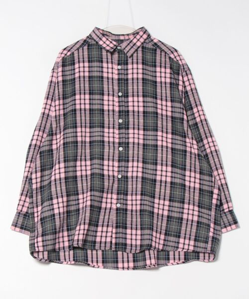 a.p.o.v.（エーピーオービー）の「a.p.o.v. 合成皮革エルボーパッチチェックネルシャツ（シャツ/ブラウス・メンズ・ブラック/ミント/ピンク・ONESIZE）」の20枚目の写真
