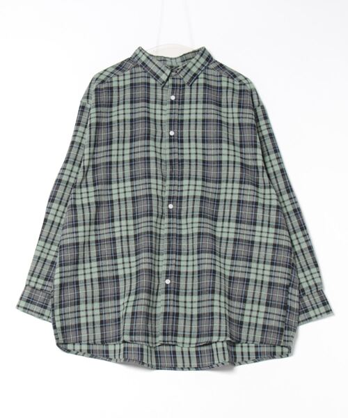 a.p.o.v.（エーピーオービー）の「a.p.o.v. 合成皮革エルボーパッチチェックネルシャツ（シャツ/ブラウス・メンズ・ブラック/ミント/ピンク・ONESIZE）」の21枚目の写真