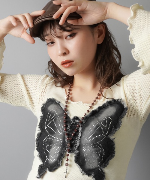 SPINNS(スピンズ)の「パールネックレス/ロザリオ(ネックレス・レディース・A/ブラウン・ONESIZE)」の11枚目の写真