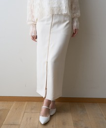 【一部店舗限定】フロントZIPストレッチハイウエストスカート