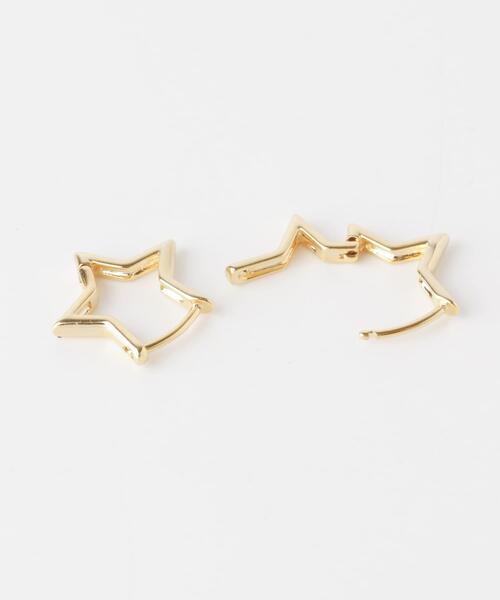 SMELLY（スメリー）の「スターモチーフメタルフープピアス（ピアス（両耳用）・レディース・ゴールド・-）」の5枚目の写真
