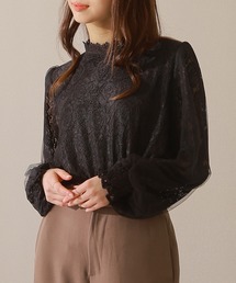 ⭐︎d.i.a.レース柄トップス⭐︎ セール】バックレースアップフーディトップス レオパード柄（T