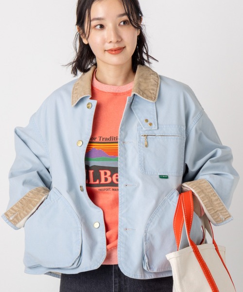 L.L.Bean（エルエルビーン）の「【JAPAN EDITION】プロスペクト・ハーバー・フィールド・コート（その他アウター・レディース・ライトブルー/グレイッシュベージュ/イエロー系・MEDIUM）」の2枚目の写真