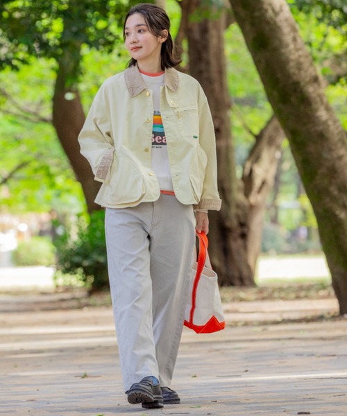 L.L.Bean（エルエルビーン）の「【JAPAN EDITION】プロスペクト・ハーバー・フィールド・コート（その他アウター・レディース・ライトブルー/グレイッシュベージュ/イエロー系・MEDIUM）」の5枚目の写真