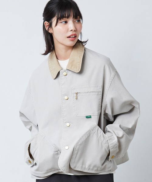 L.L.Bean（エルエルビーン）の「【JAPAN EDITION】プロスペクト・ハーバー・フィールド・コート（その他アウター・レディース・ライトブルー/グレイッシュベージュ/イエロー系・MEDIUM）」の4枚目の写真