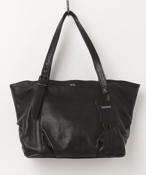 DECADE(ディケイド)の「オイルドカウレザー・ミニトートバッグDECADE(No-01504) Oiled Cow Leather Mini Tote Bag ディケイド(トートバッグ・メンズ・ブラック/ブラック系その他・フリー)」の2枚目の写真