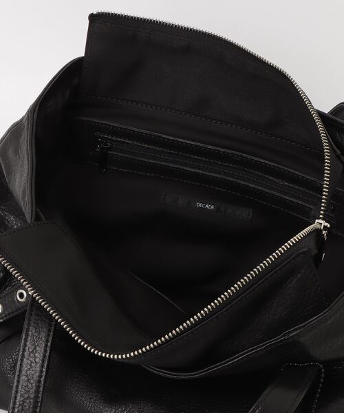 DECADE(ディケイド)の「オイルドカウレザー・ミニトートバッグDECADE(No-01504) Oiled Cow Leather Mini Tote Bag ディケイド(トートバッグ・メンズ・ブラック/ブラック系その他・フリー)」の10枚目の写真