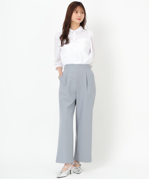 MISCH MASCH（ミッシュマッシュ）の「チュールサスペンダーワイドパンツ（スラックス・レディース・ネイビー/ブルー・S/M）」の6枚目の写真