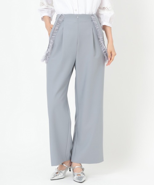 MISCH MASCH（ミッシュマッシュ）の「チュールサスペンダーワイドパンツ（スラックス・レディース・ネイビー/ブルー・S/M）」の7枚目の写真