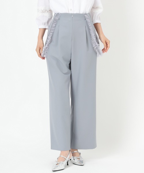 MISCH MASCH（ミッシュマッシュ）の「チュールサスペンダーワイドパンツ（スラックス・レディース・ネイビー/ブルー・S/M）」の8枚目の写真