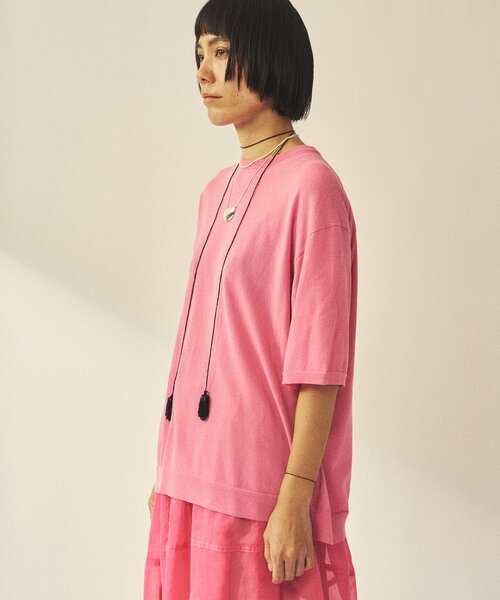 Whim Gazette(ウィムガゼット)の「【GEMINI】ニットTシャツ(ニット/セーター・レディース・ピンク/チャコールグレー/ブラウン・FREE)」の7枚目の写真