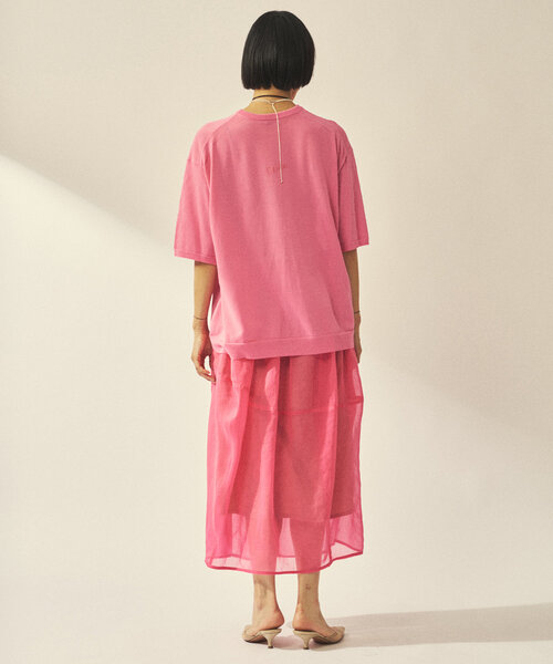 Whim Gazette(ウィムガゼット)の「【GEMINI】ニットTシャツ(ニット/セーター・レディース・ピンク/チャコールグレー/ブラウン・FREE)」の12枚目の写真