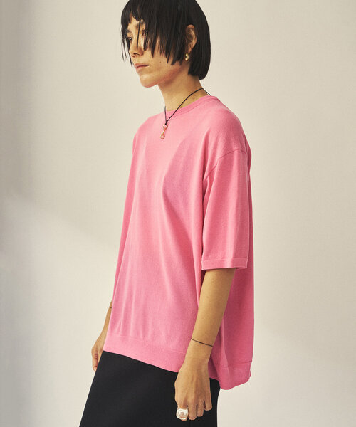 Whim Gazette(ウィムガゼット)の「【GEMINI】ニットTシャツ(ニット/セーター・レディース・ピンク/チャコールグレー/ブラウン・FREE)」の17枚目の写真