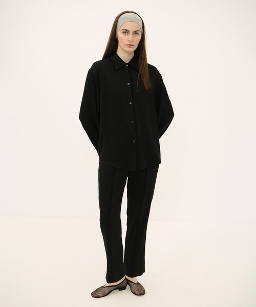 CLANE(クラネ)の「FRINGE LINE TAPERED PANTS(その他パンツ・レディース・ブラック/アイボリー・2/1/0)」の10枚目の写真