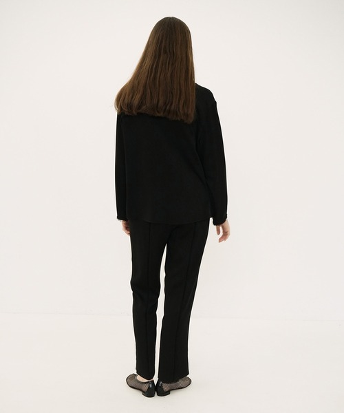 CLANE(クラネ)の「FRINGE LINE TAPERED PANTS(その他パンツ・レディース・ブラック/アイボリー・2/1/0)」の12枚目の写真