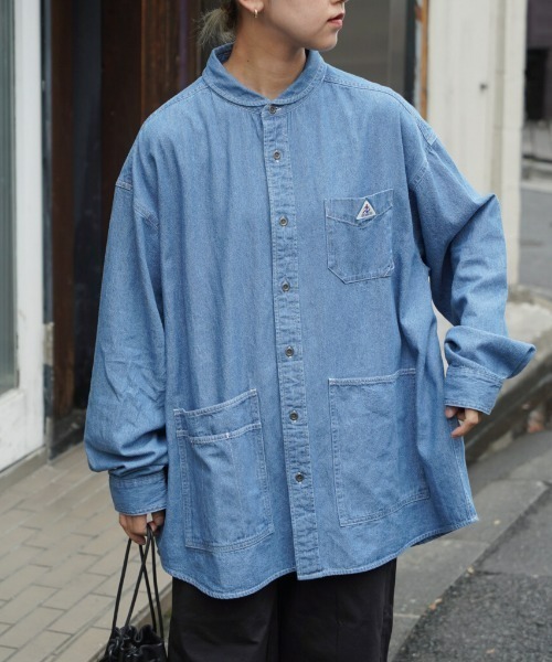 GEVACO（ゲバコ）の「【GEVACO】6ozショールカラーデニムワークシャツ（シャツ/ブラウス・レディース・ブルー/ネイビー・LARGE/MEDIUM）」の7枚目の写真