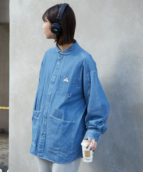 GEVACO（ゲバコ）の「【GEVACO】6ozショールカラーデニムワークシャツ（シャツ/ブラウス・レディース・ブルー/ネイビー・LARGE/MEDIUM）」の10枚目の写真